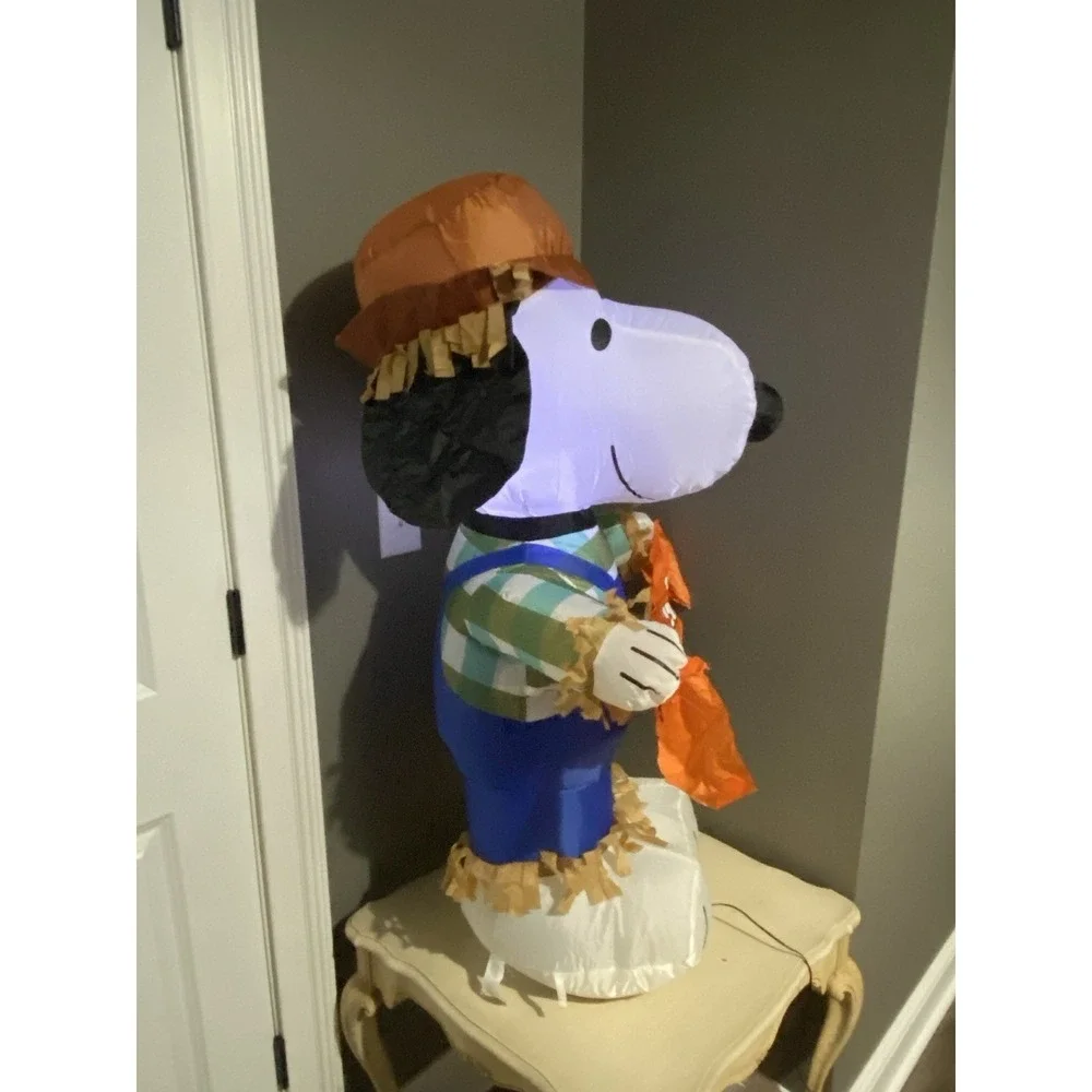 Gemmy Inflatables‎ Holiday G08 70445 Air Blown Snoopy As Scarecrow Peanuts NIB